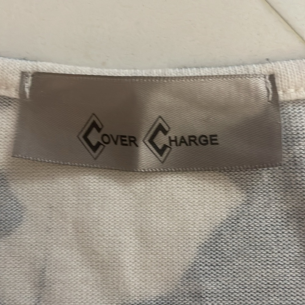Cover Charge Womens  Top Tee Black White - Picture 6 of 9